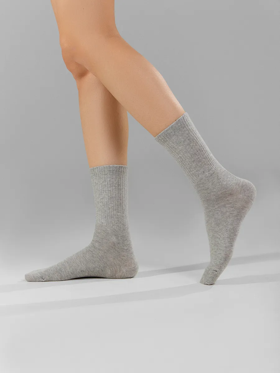 Носки 3 пары Mark Formelle (Марк Формэль) 217A-1334/белый /сер.меланж /черный/ - фото 8