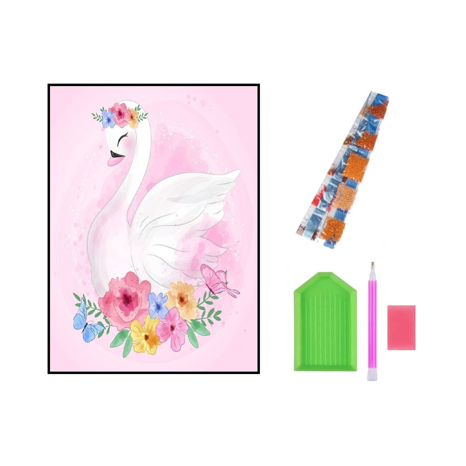 Алмазная мозаика Seichi Лебедь - фото 3