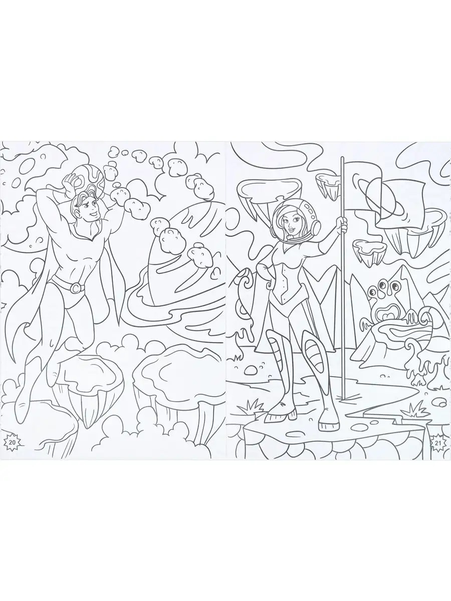 Раскраска. Набор 4 шт. Bright Kids Супергеройская - фото 19