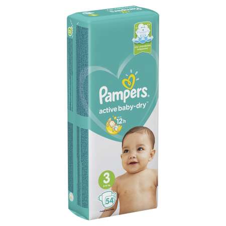 Подгузники Pampers Active Baby-Dry 3 (6-10 кг) 54 шт.