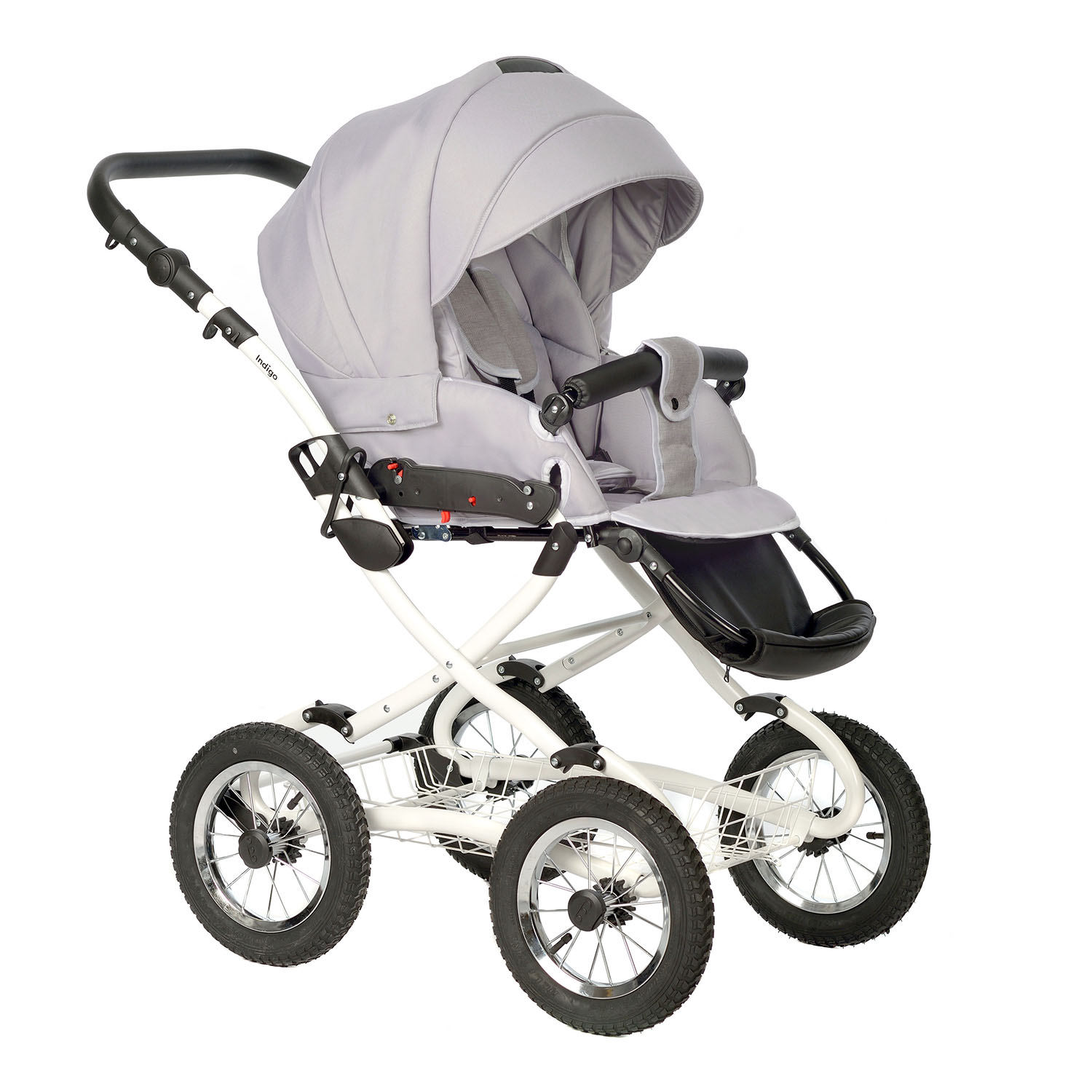 Коляска 2в1 Indigo Barbara Classic 04 серый - фото 4
