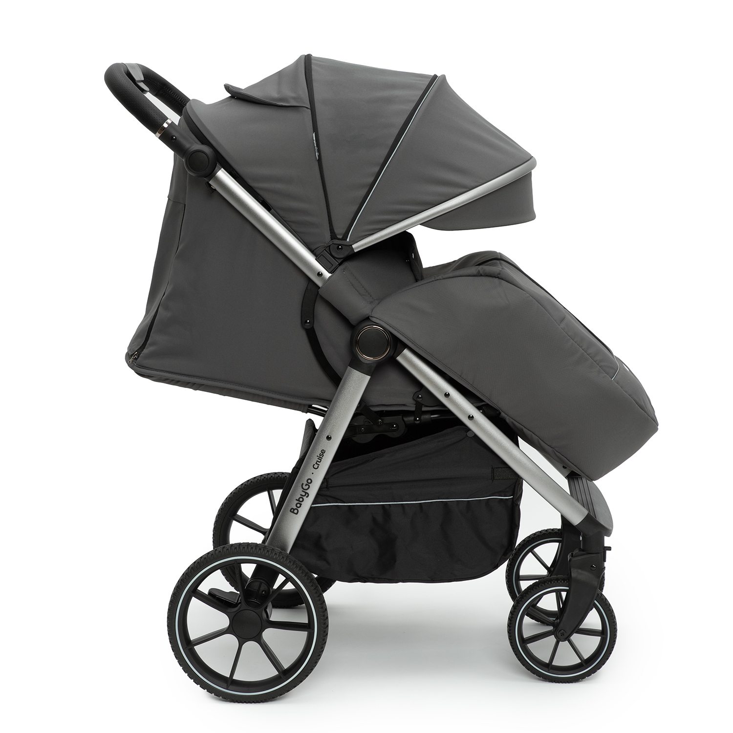 Коляска прогулочная BabyGo Cruise New серый - фото 17