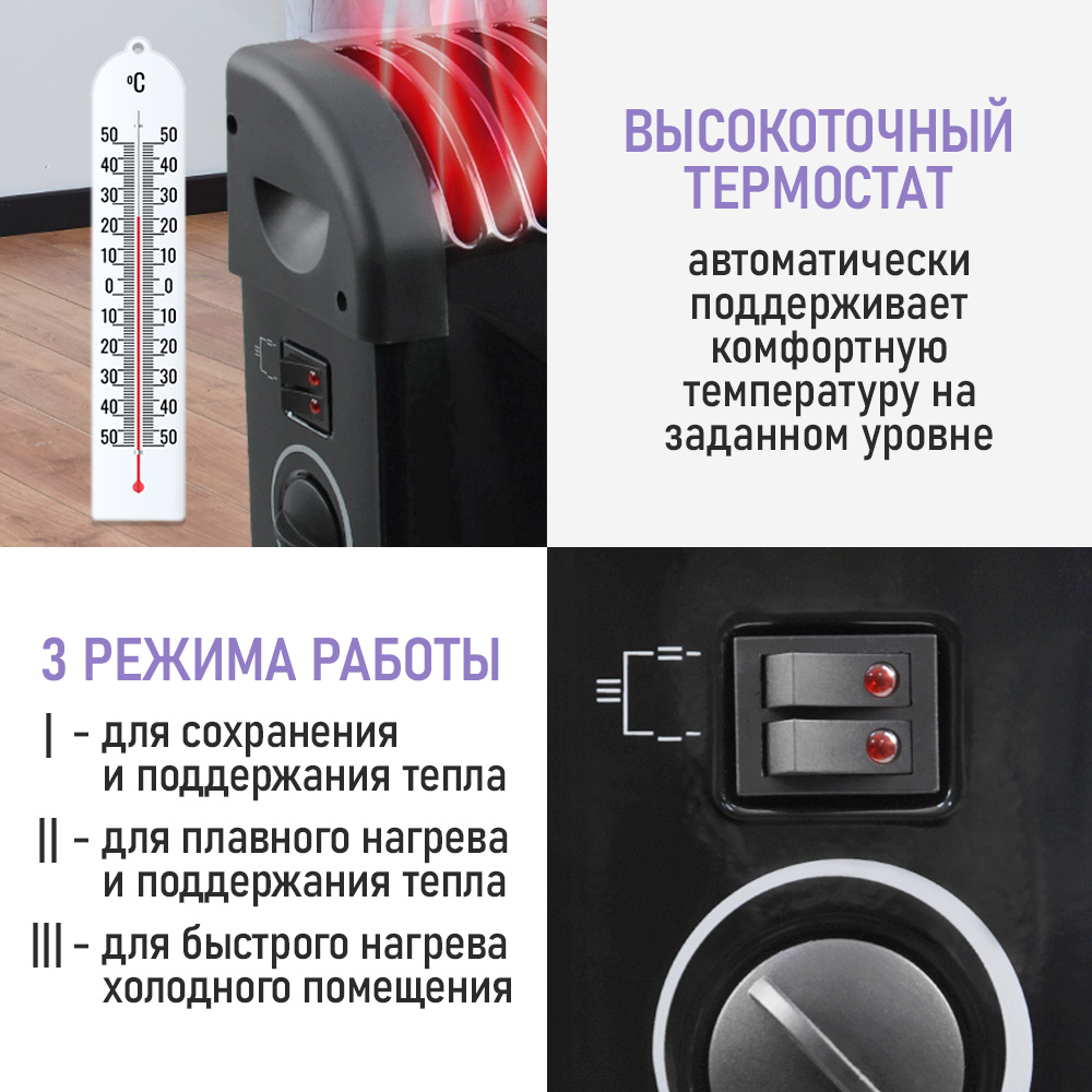 Обогреватель конвенкционный LUMME LU-CH609B - фото 4