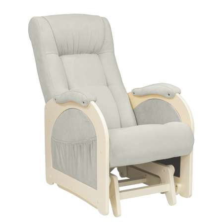 Кресло для кормления Milli с пуфом Joy Дуб шампань / ткань Verona Light Grey