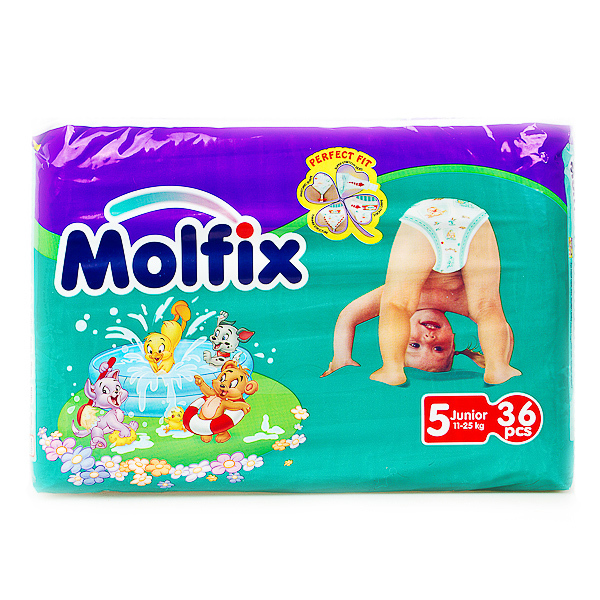 Подгузники Molfix 5 (11-25 кг) 36 шт. - фото 1