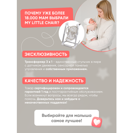 Стульчик для кормления My little chair Infant серый
