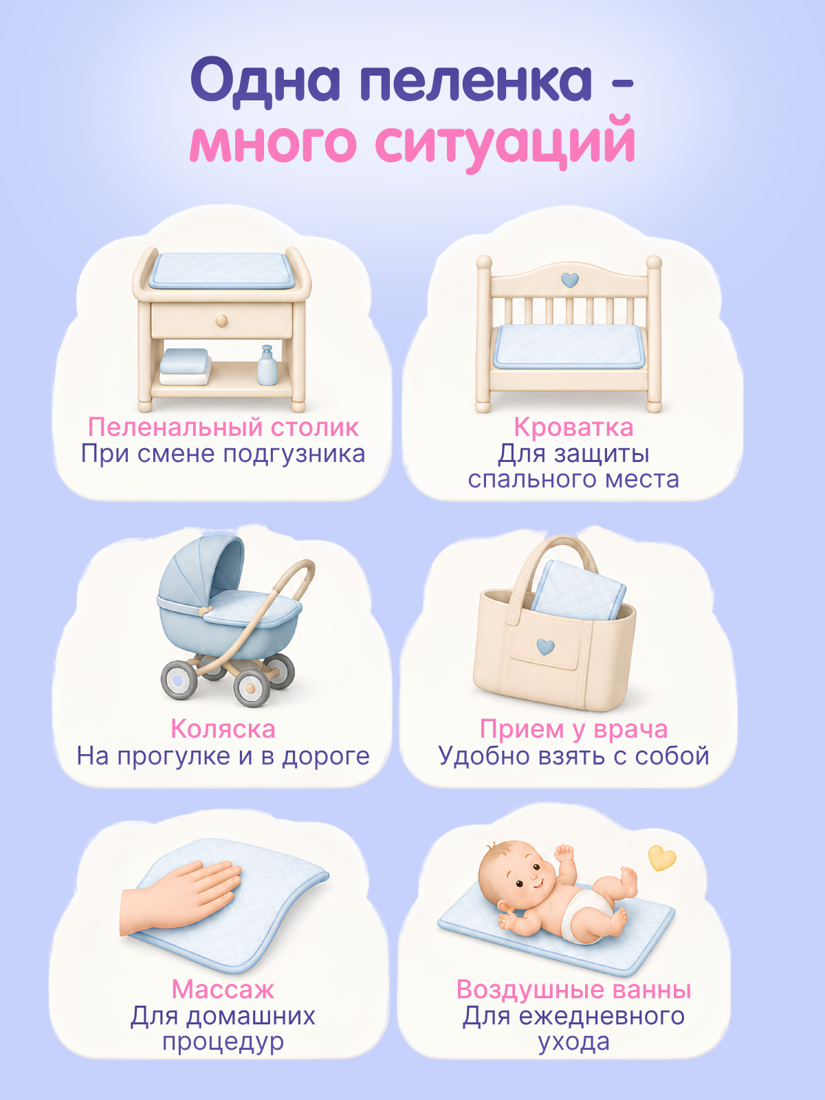 Пелёнки одноразовые Пелигрин 60х60 см 20 шт. - фото 7