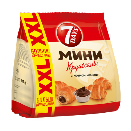 Круассаны мини 7Days крем с какао 335г