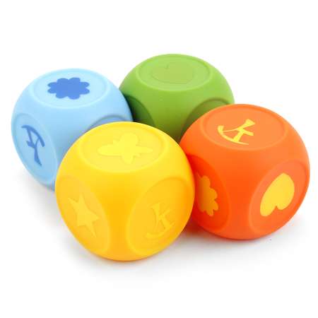 Набор Играем вместе кубы в сетке для ванны 4 игрушки