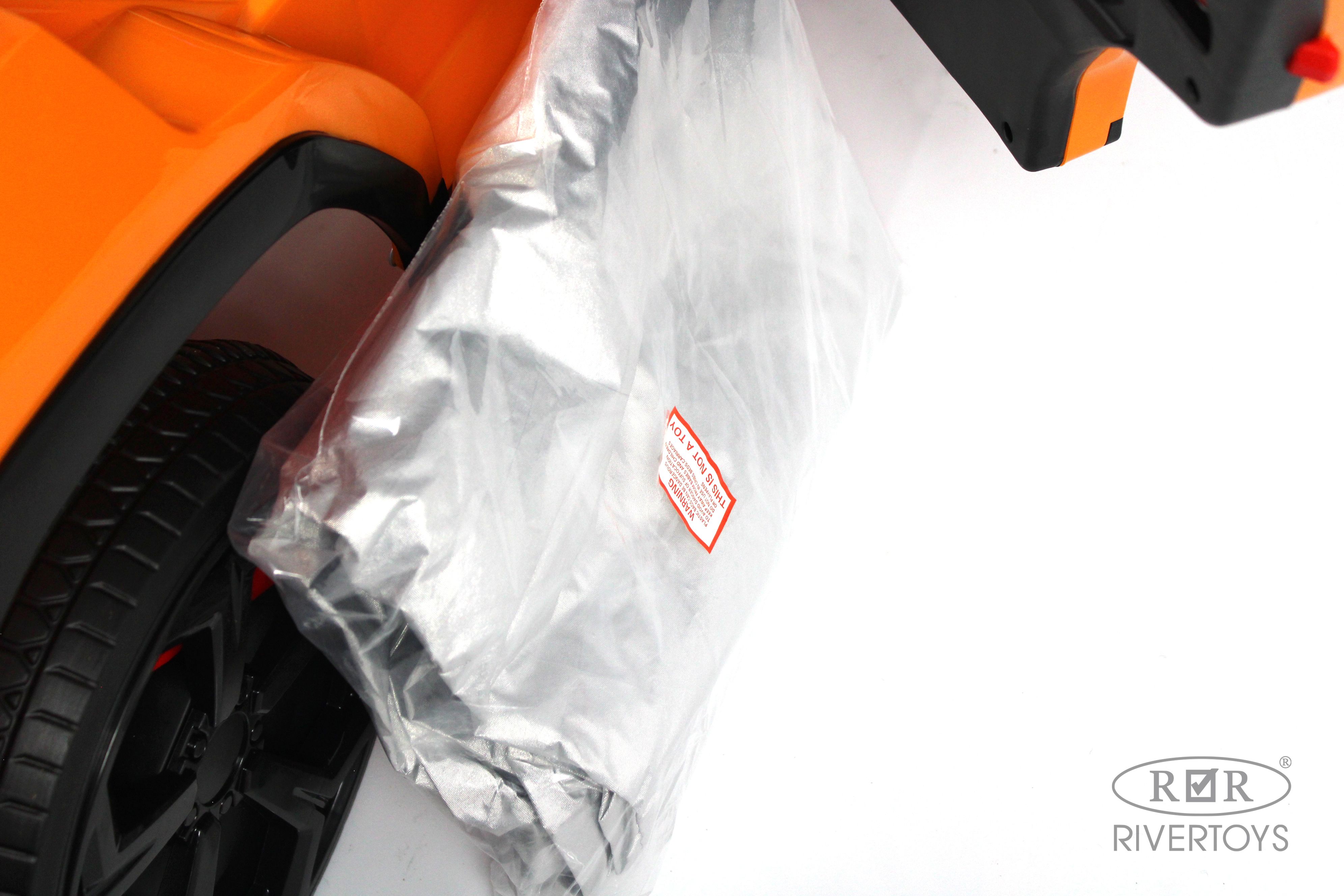 Электромобиль RIVERTOYS E777EE-ORANGE С пультом ДУ - фото 4