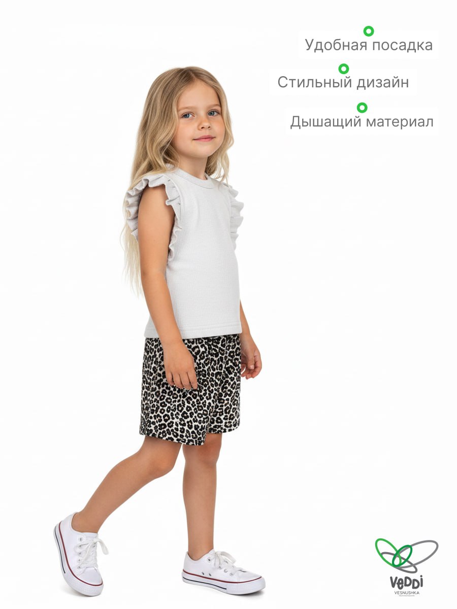 Костюм VEDDI 2078кш/2115и-2025 белый/леопард - фото 5