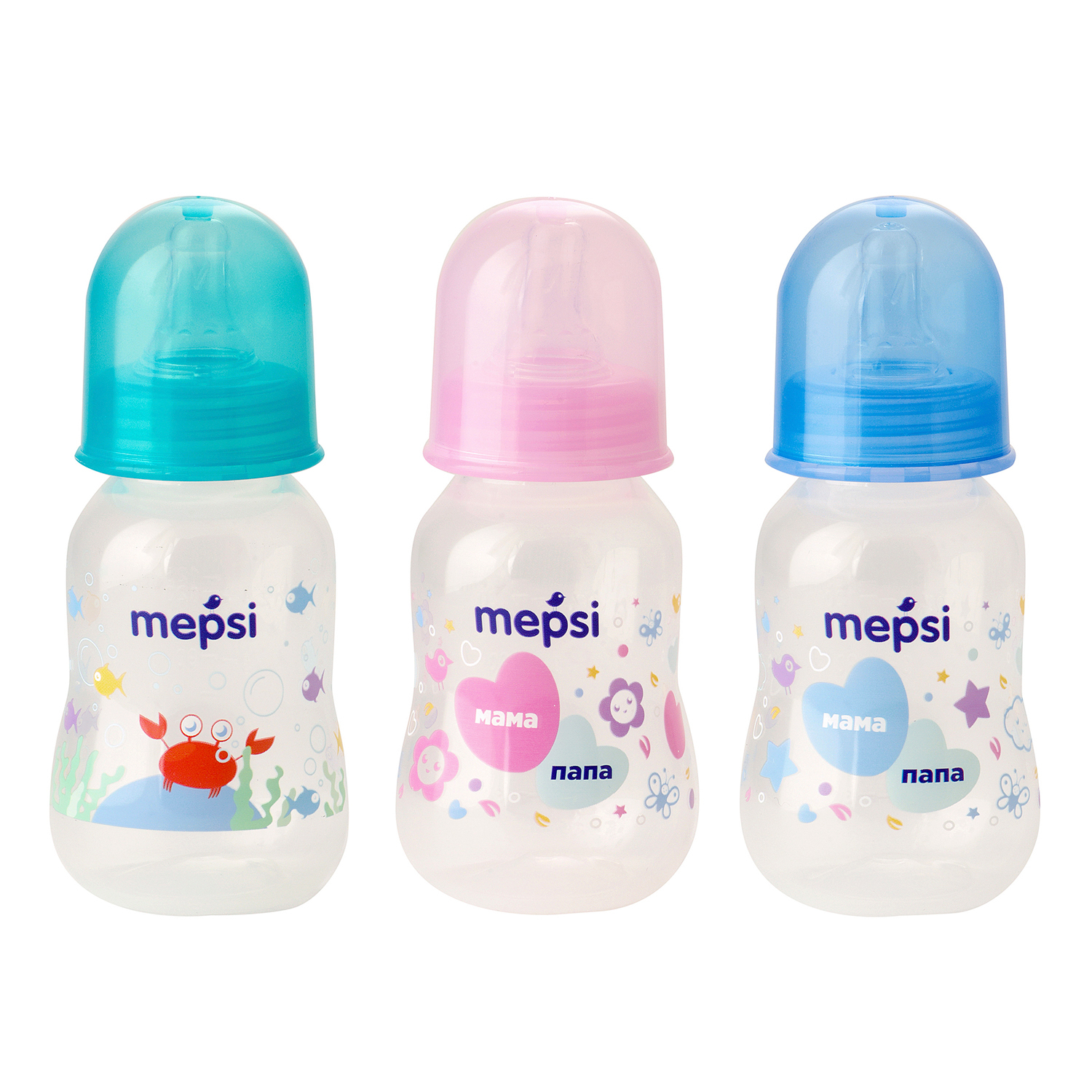 Бутылочка Mepsi 125 мл в ассортименте - фото 1