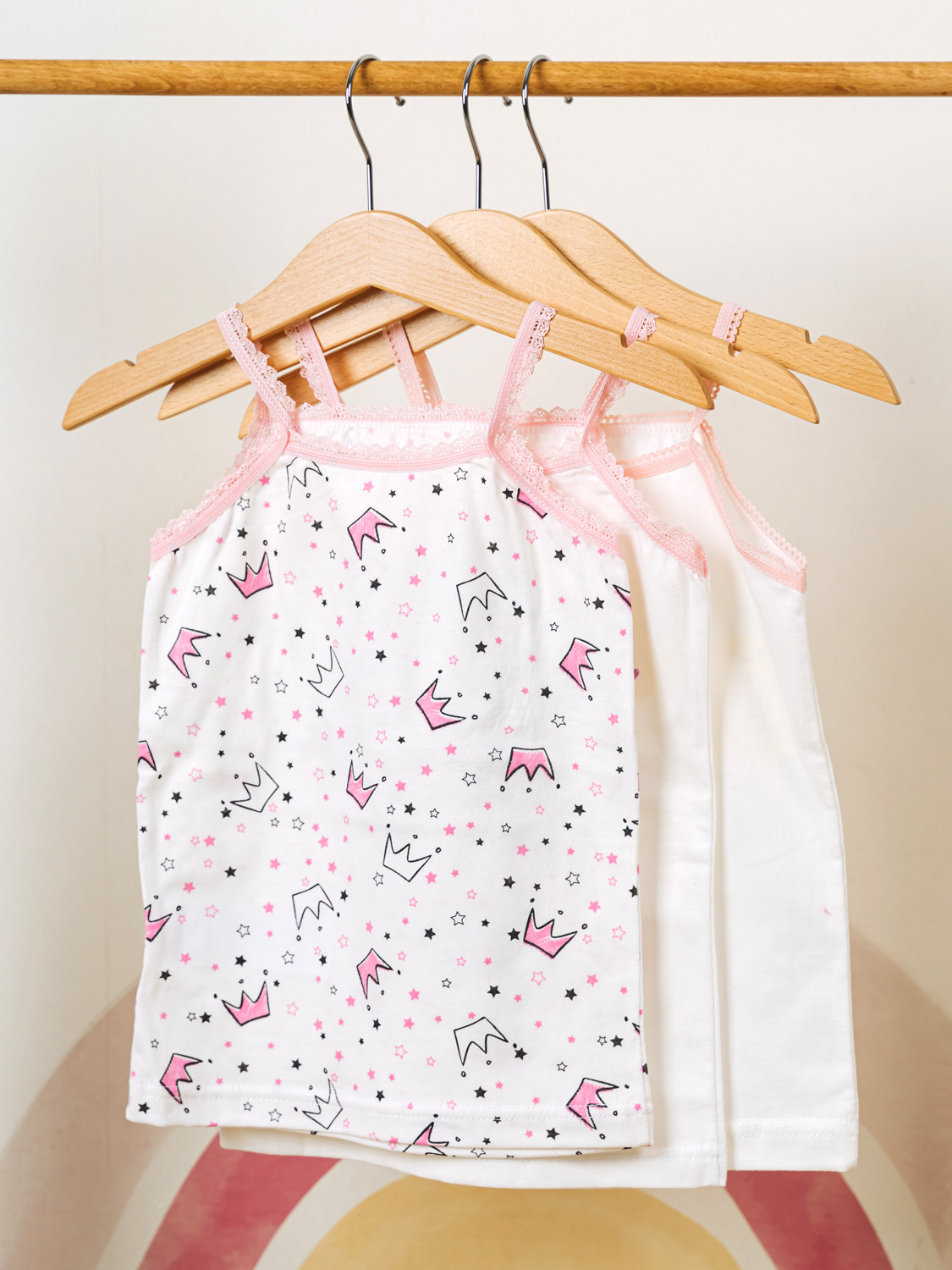 Майка 3 шт Babycollection 636/mkb002/sph/k3/005/p1/W*dмолочный,розовый - фото 11