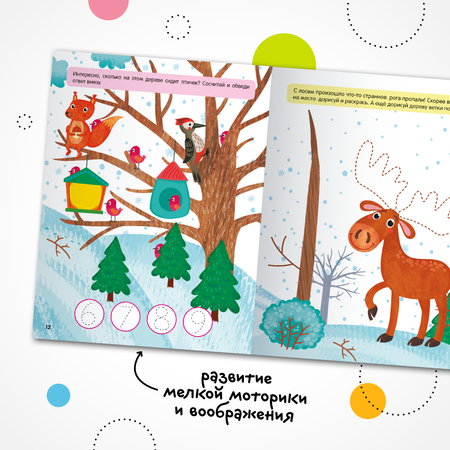 Книга-активити Найди сосчитай дорисуй В лесу