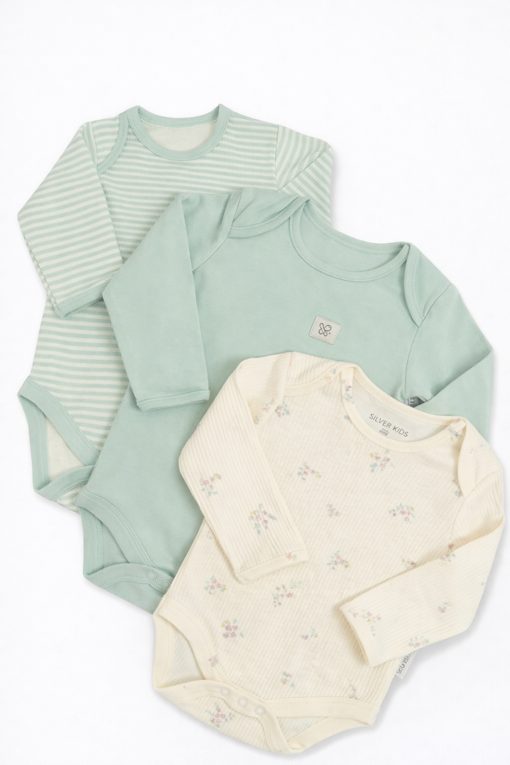 Боди 3 шт Супер Пупс нбр/3пр/бд/sk20/полоска/цветы - фото 1