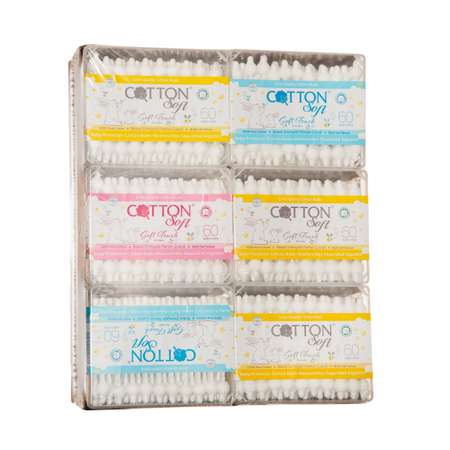 Ватные палочки Cotton Soft 12 упак. 60 шт.