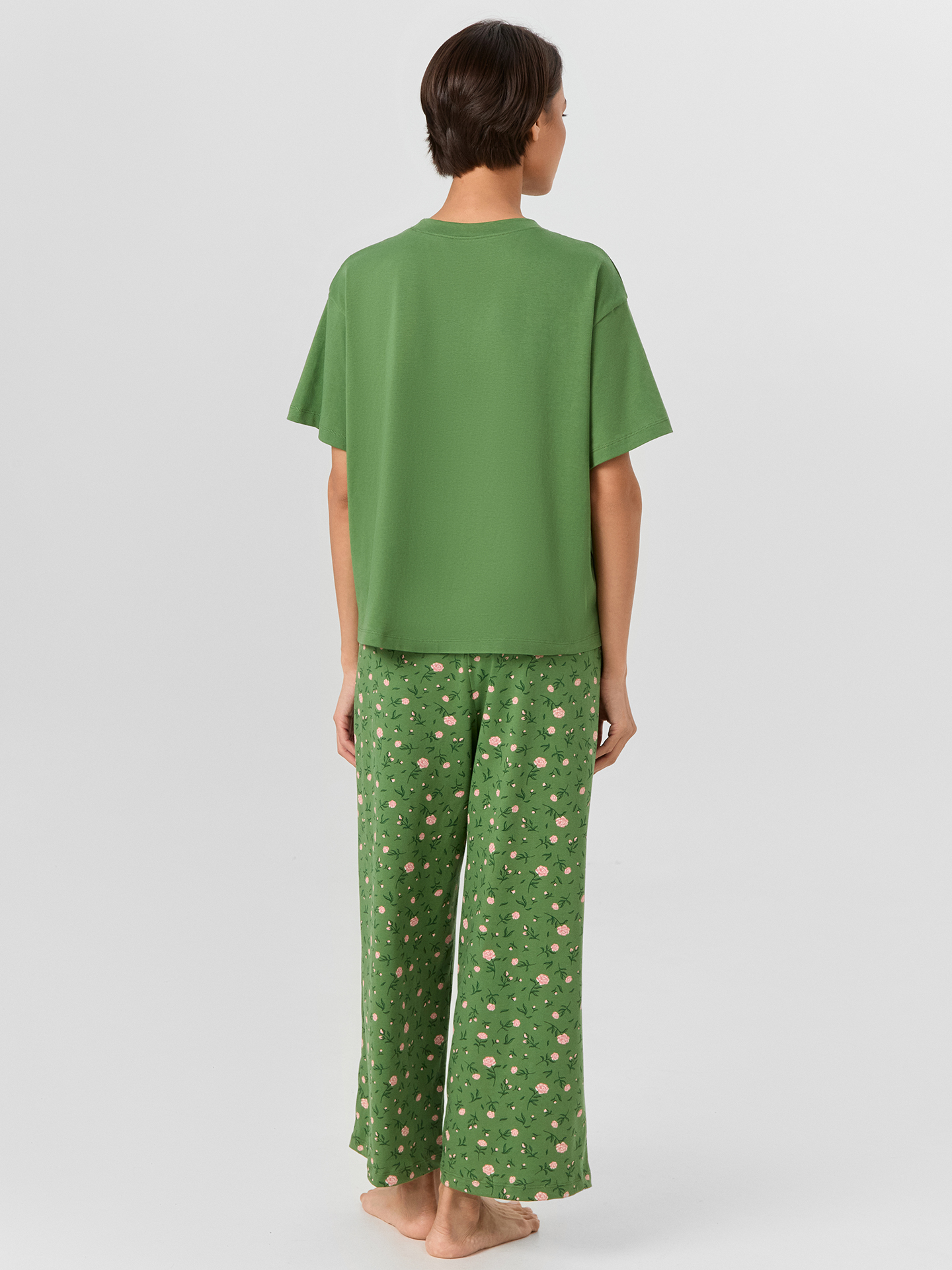 Пижама Mark Formelle (Марк Формэль) 592600/зеленый сок +розы на зеленом - фото 2