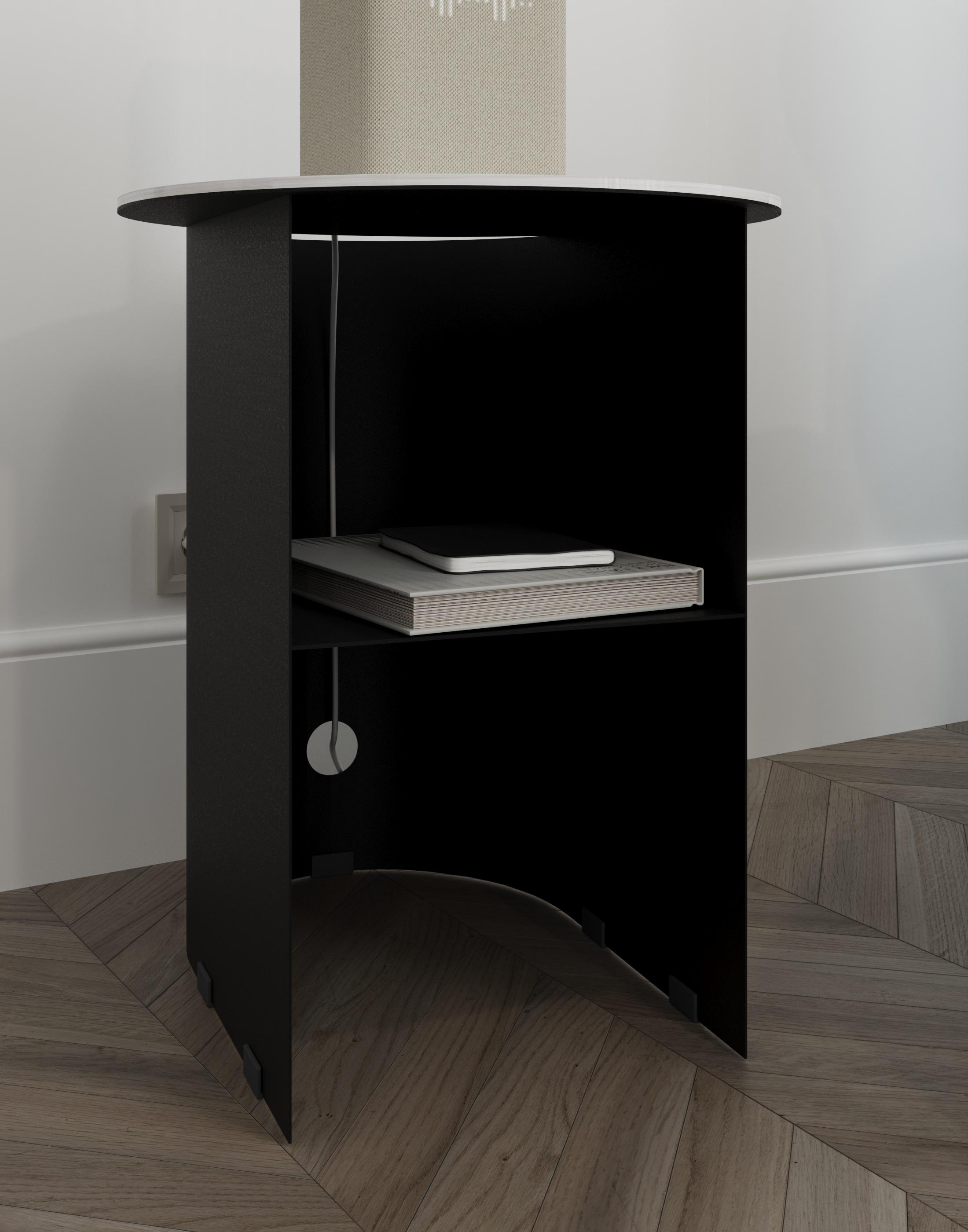 Стол журнальный SLINE Тоби лайт черный - фото 5