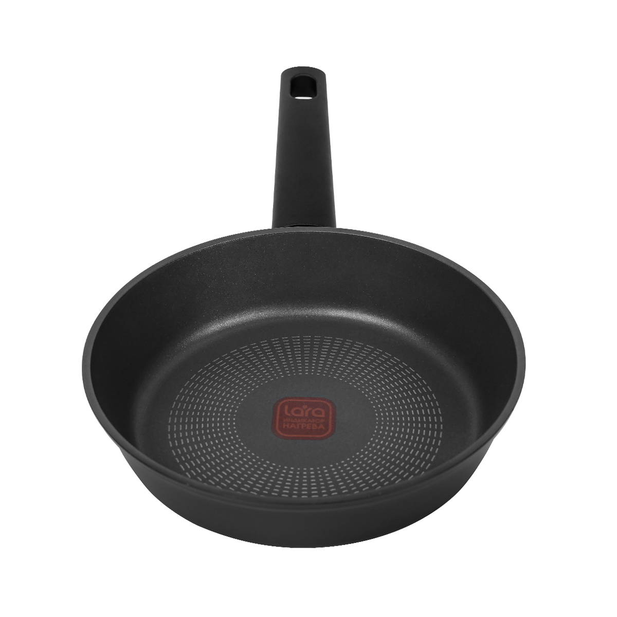 Сковорода LARA LR01-66-20 серия ЛОФТ 20х5см ручка soft-touch индукция Индикатор нагрева - фото 4