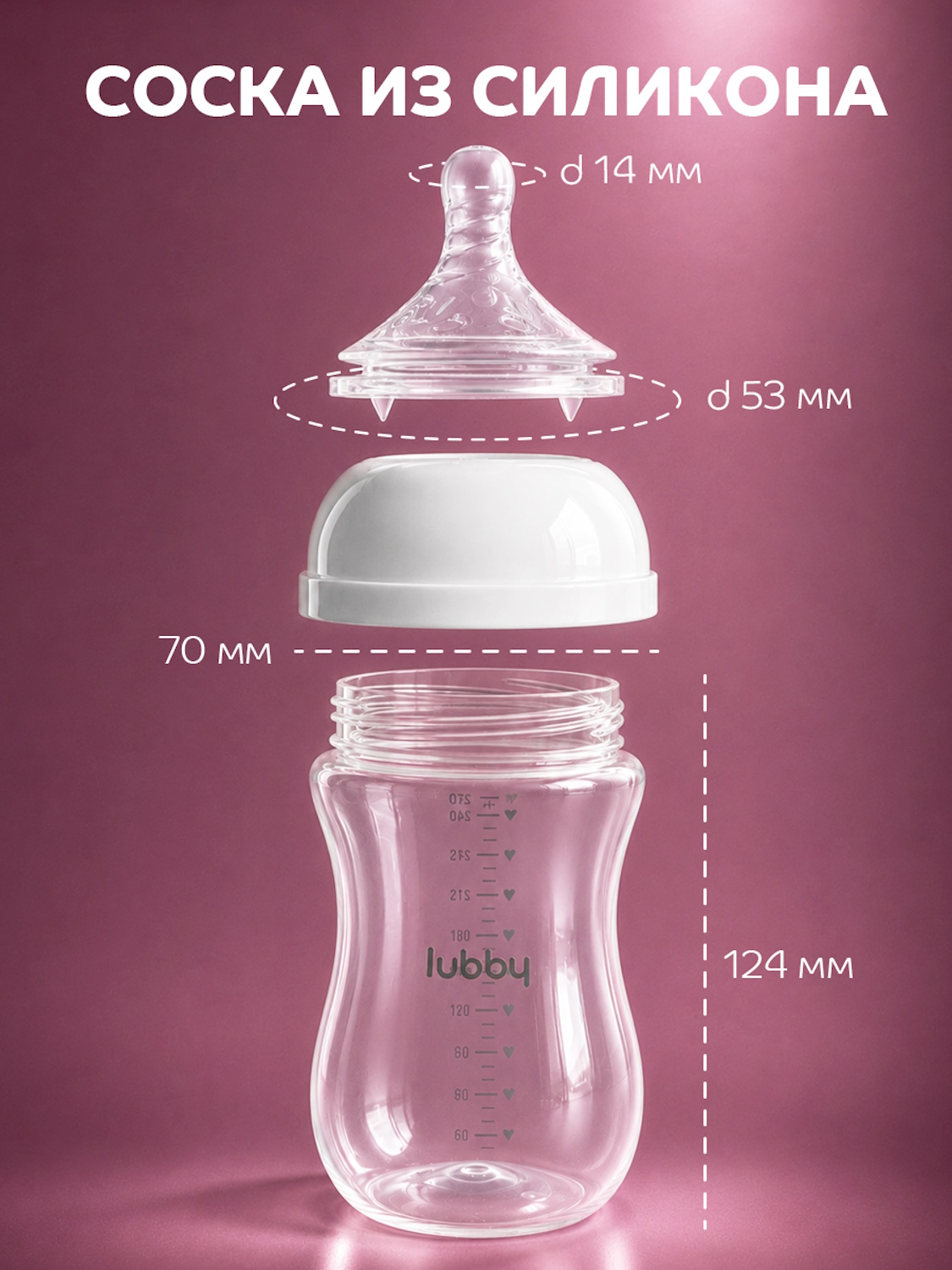 Бутылочка Lubby 270 мл - фото 5