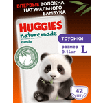 Трусики Huggies Naturemade Panda L (9-14кг) 42 шт.