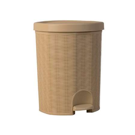 Корзина для мусора elfplast Elegance с педалью бежевый 18 л
