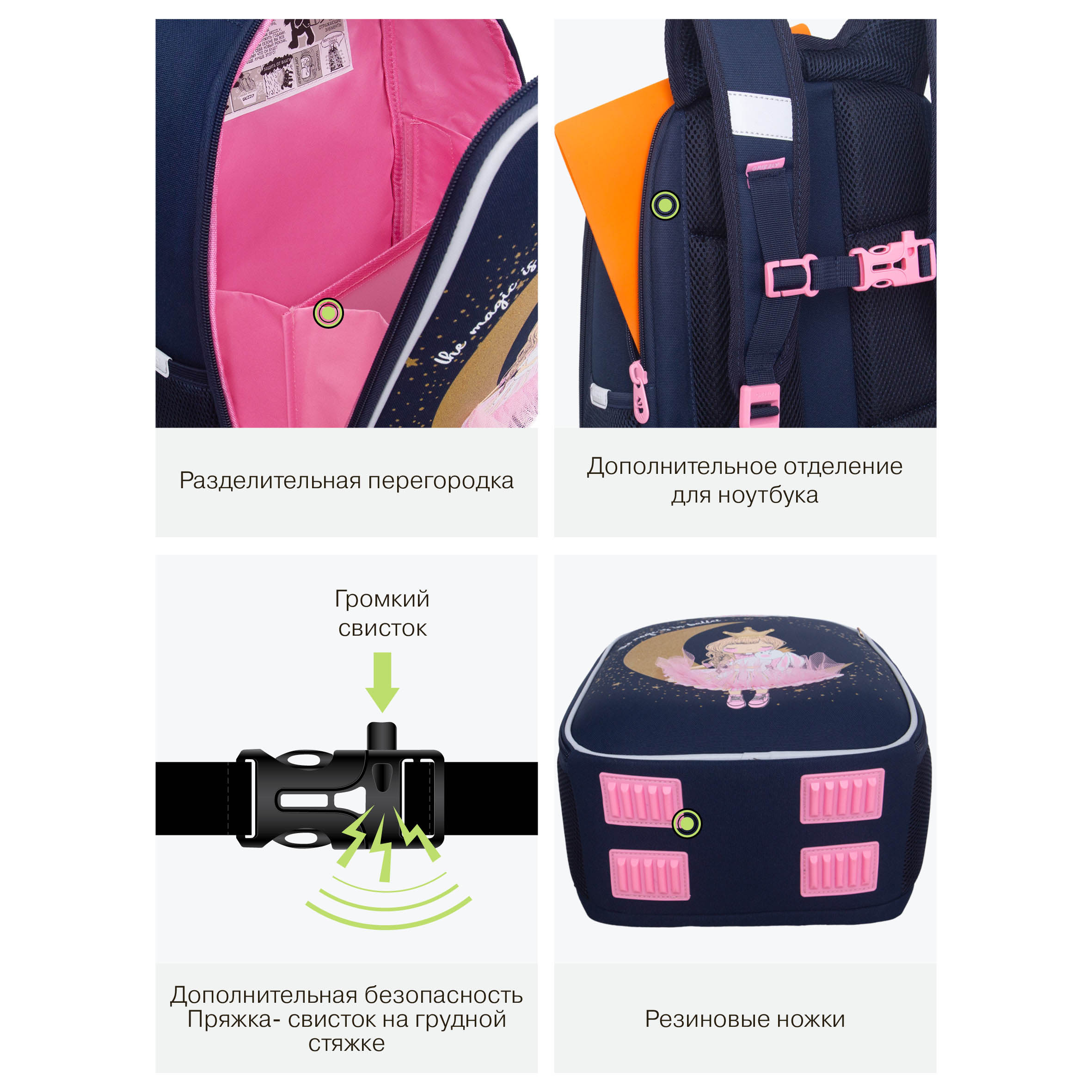 Ранец Grizzly Принцесса - фото 14