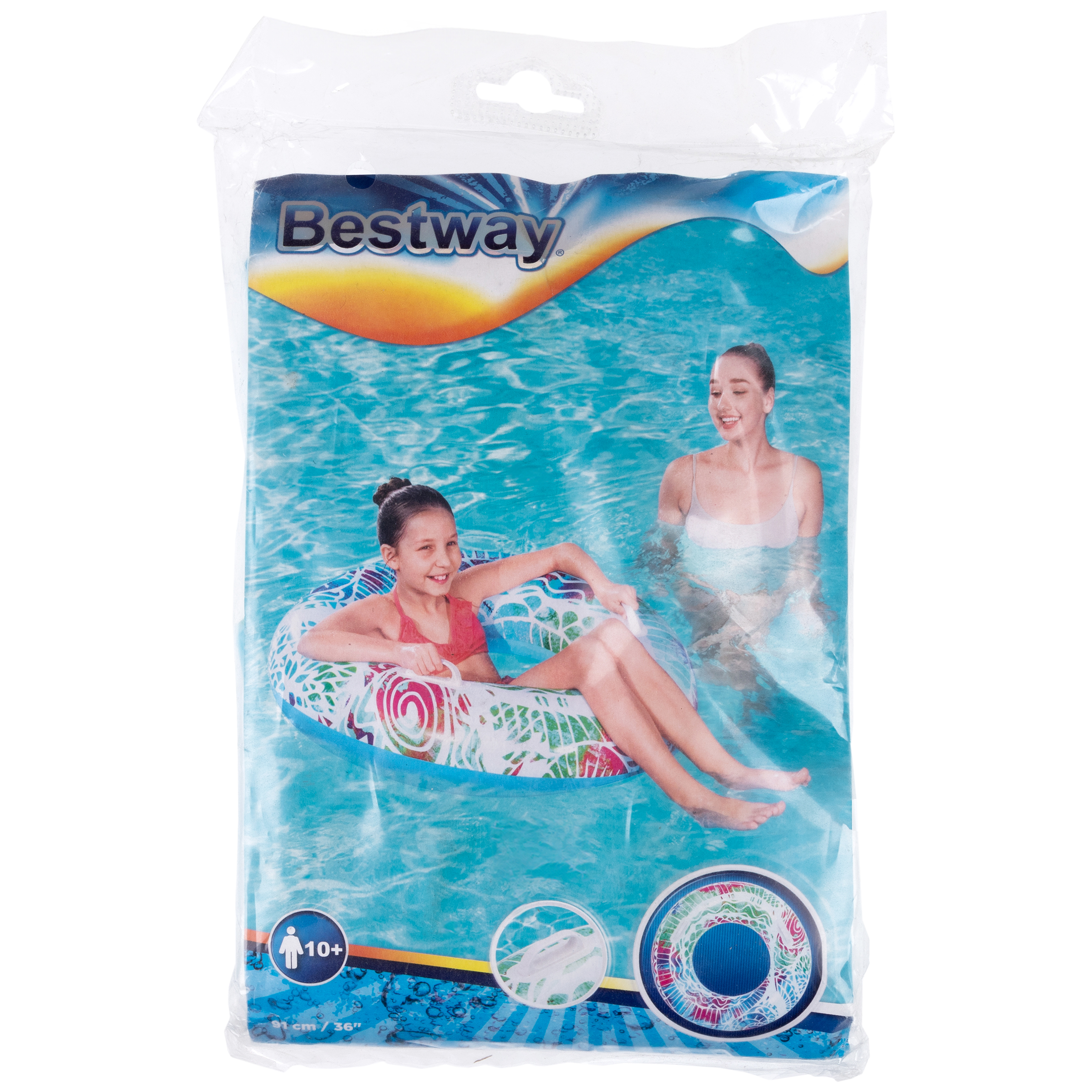 Круг для плавания надувной Bestway детский для бассейна моря от 10 лет 91 см - фото 10
