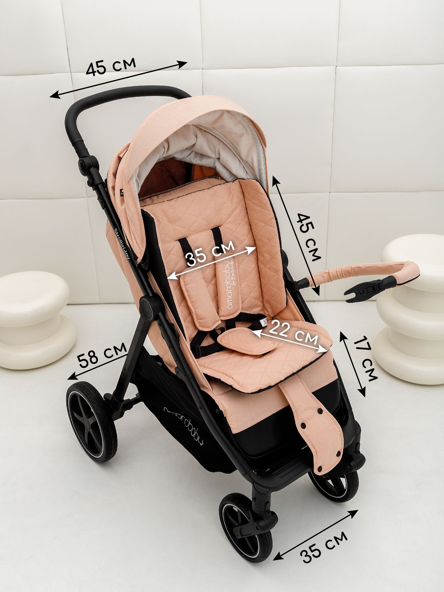 Коляска прогулочная Amarobaby StrollinJoy - фото 18