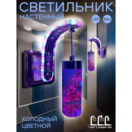 Светильник настенный LLL Бра квадрат розовый