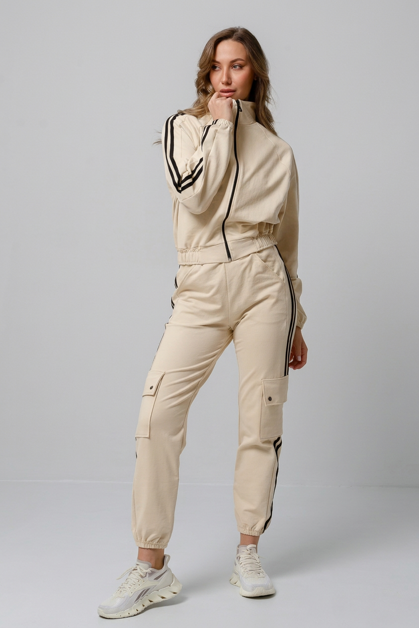 Костюм Натали Суслова 7395 молочно-серый - фото 1