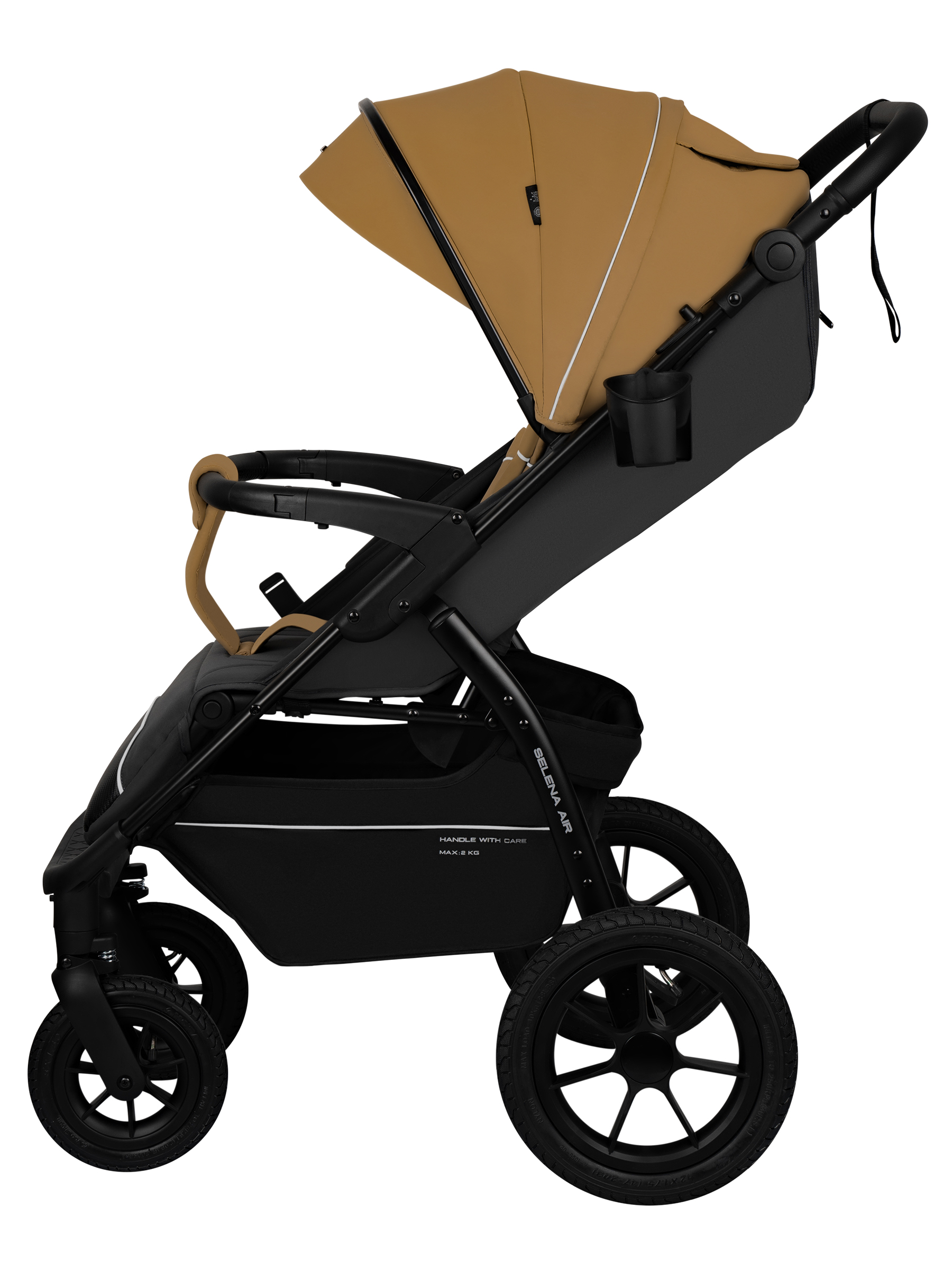 Коляска прогулочная JOVOLA Selena Air new бежевый-серый - фото 6