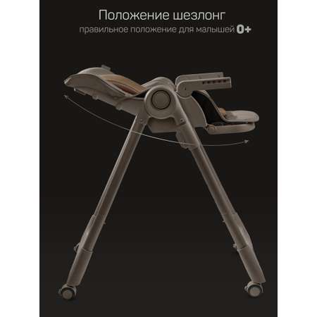 Стульчик для кормления Amarobaby Gourmet коричневый