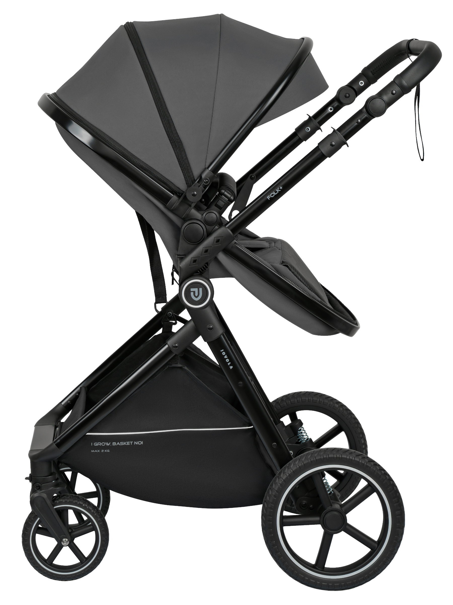 Коляска трансформер JOVOLA Folk+ серый серый - фото 17