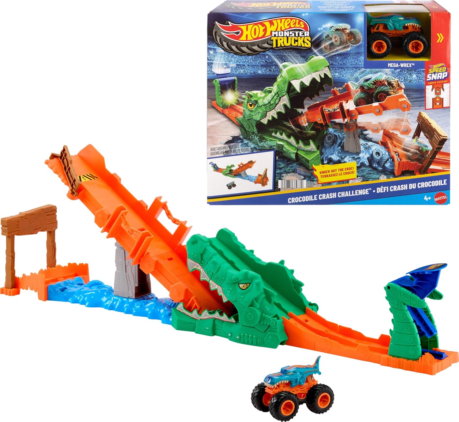 Трек Hot Wheels Трюк с крокодилом JJN45 - фото 1