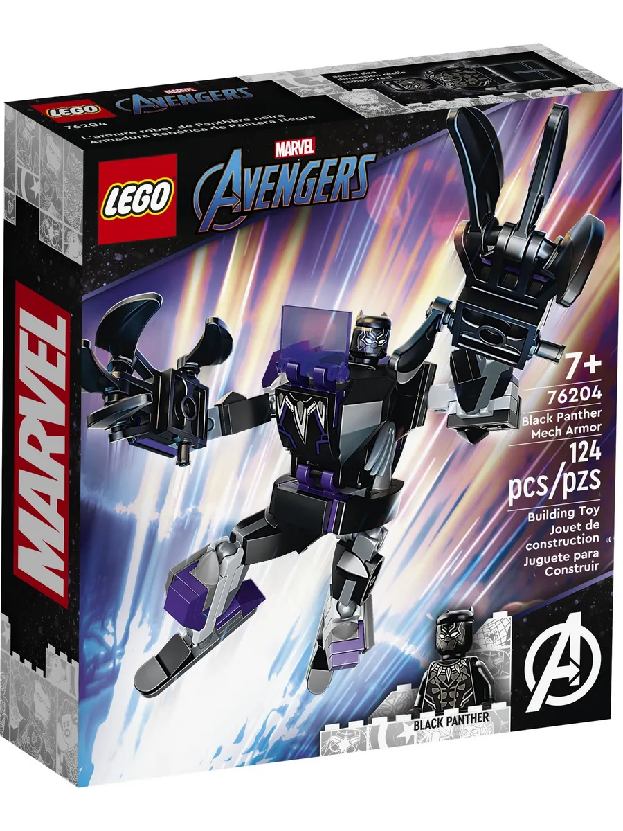 Конструктор LEGO Marvel Super Heroes Чёрная Пантера: робот 124 дет. - фото 1