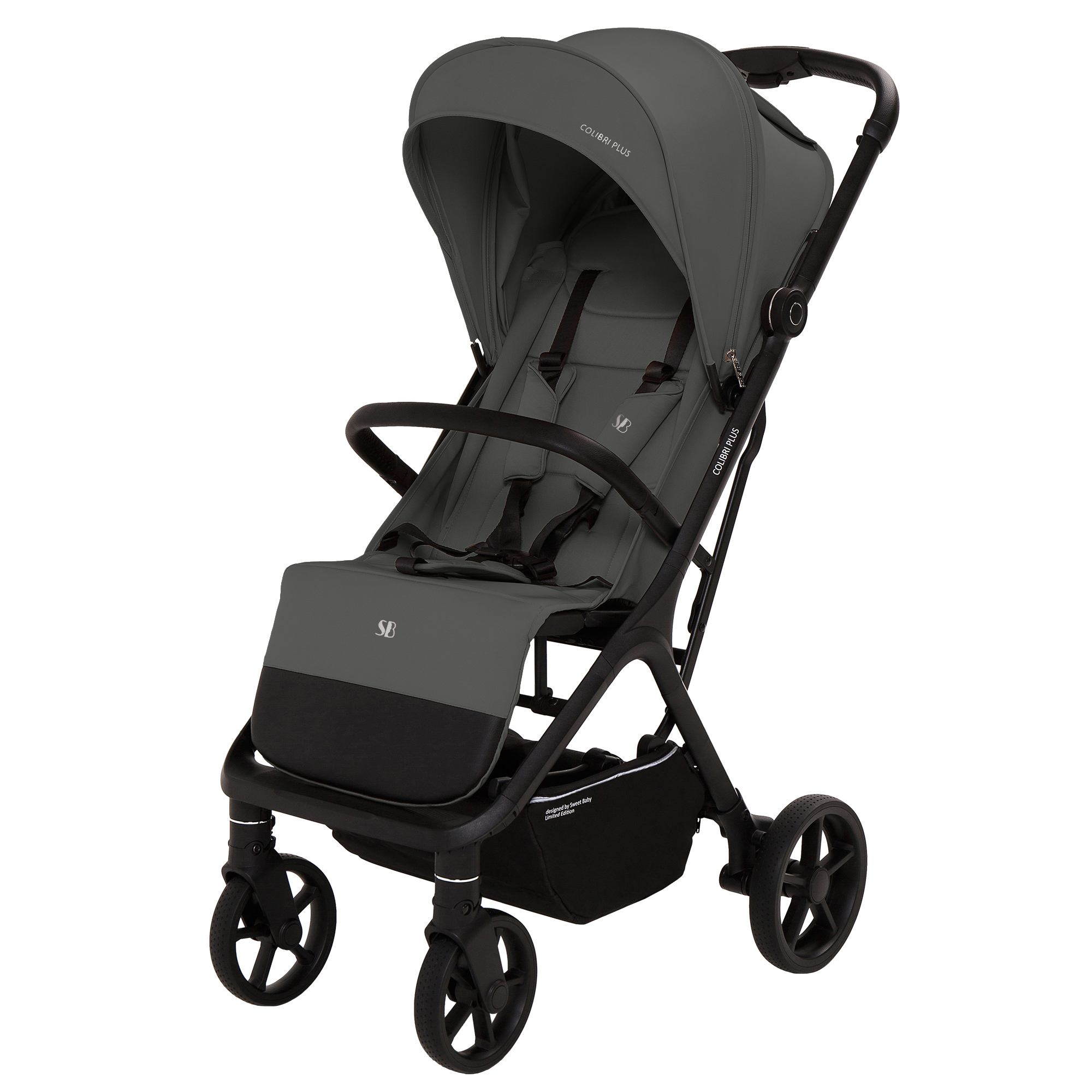Коляска прогулочная Sweet Baby Colibri Plus Dark Grey серый - фото 18