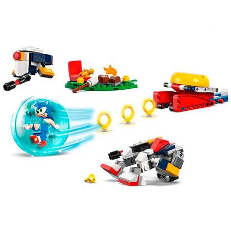 Конструктор LEGO Sonic the Hedgehog Соник - схватка у костра блочный