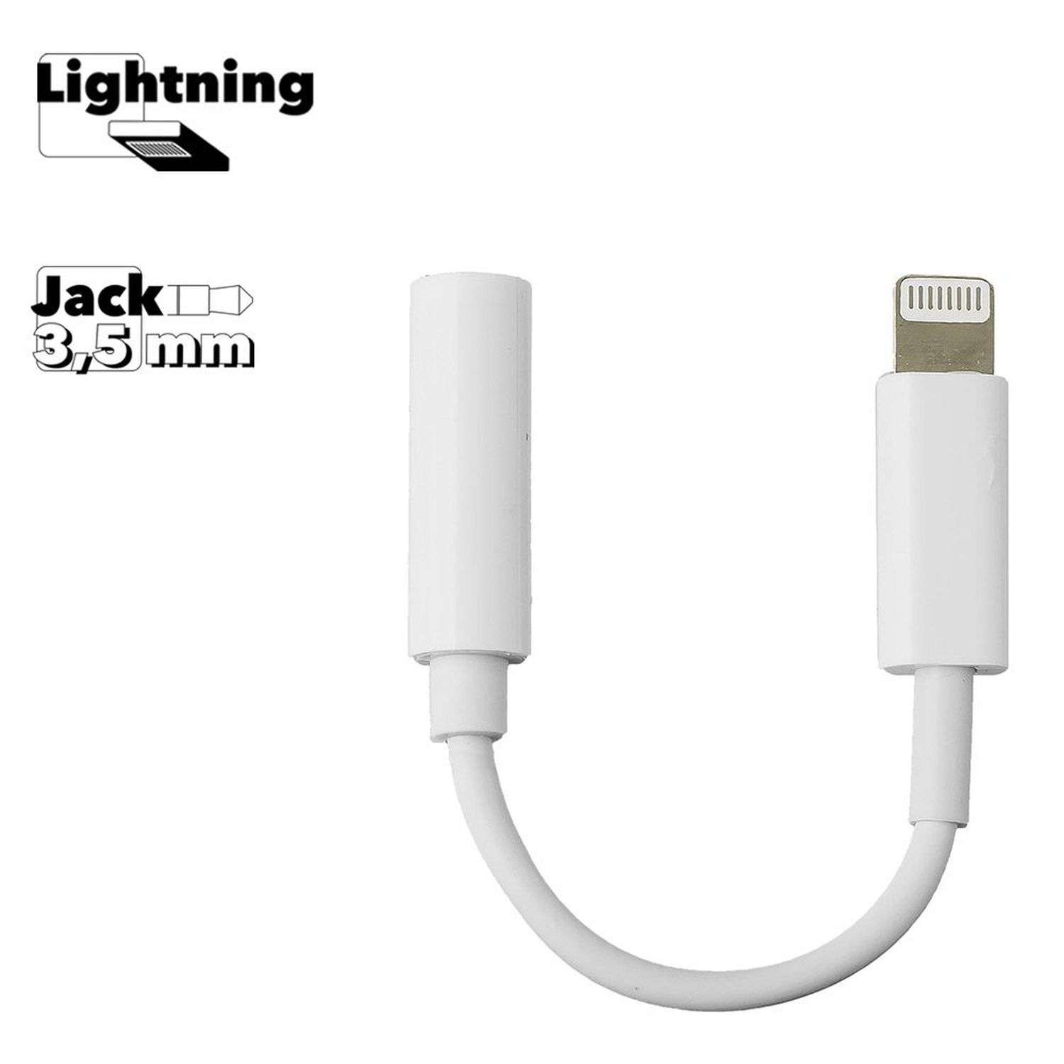 Переходник для наушников AUX Diin Lightning 8 pin на 3.5мм - фото 3