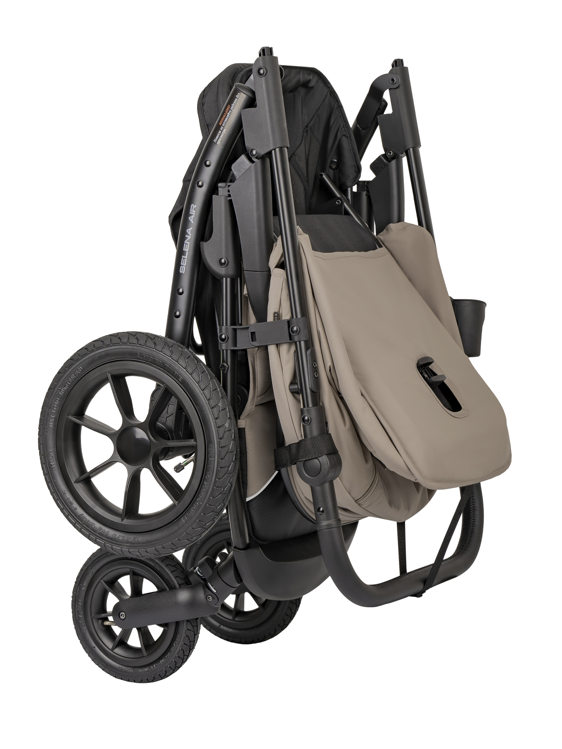 Коляска прогулочная JOVOLA SELENA Air 2025 с сумкой бежевый - фото 35