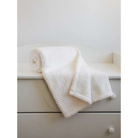 Плед в кроватку Baby Nice Micro velur Жаккард 75х100 молочный