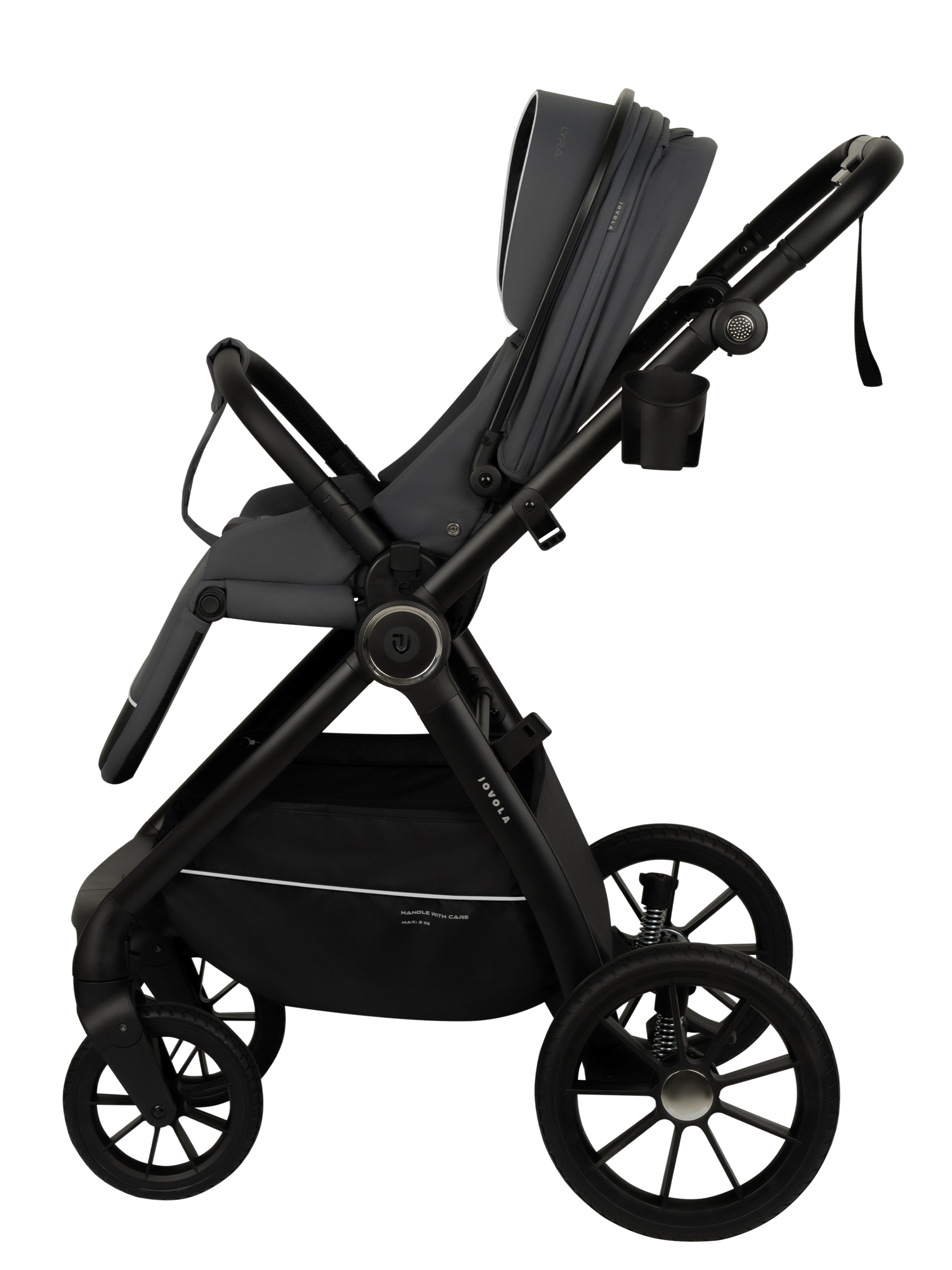 Коляска прогулочная JOVOLA LYRA серый - фото 22