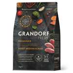 Корм для собак GRANDORF FRESH Fresh Dog Adult Med/Maxi Duck/Sweet Potato сред и круп пород Свежее мясо утки 3кг беззерн с жив пробиот