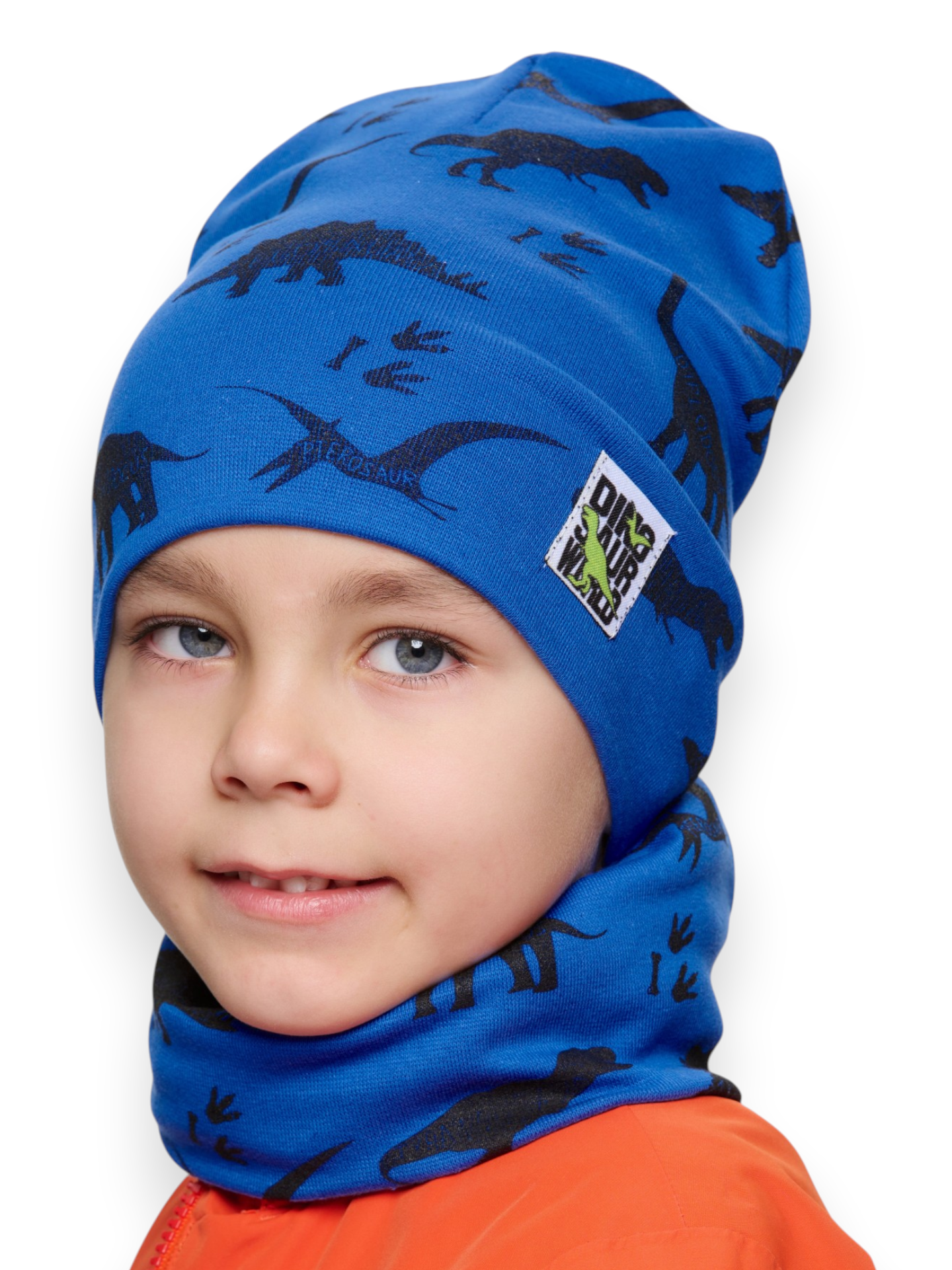 Шапка и снуд NYCkids NYC-H-20-Dinos-blue - фото 1
