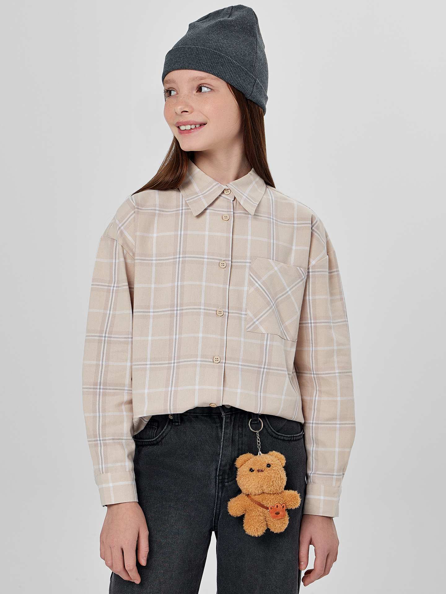 Рубашка Mark Formelle (Марк Формэль) 127981/бежевая клетка - фото 8