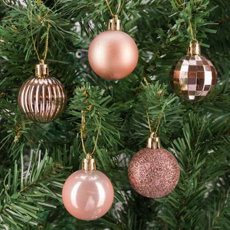 Шары SXMas 34 шт розово-золотой JCB
