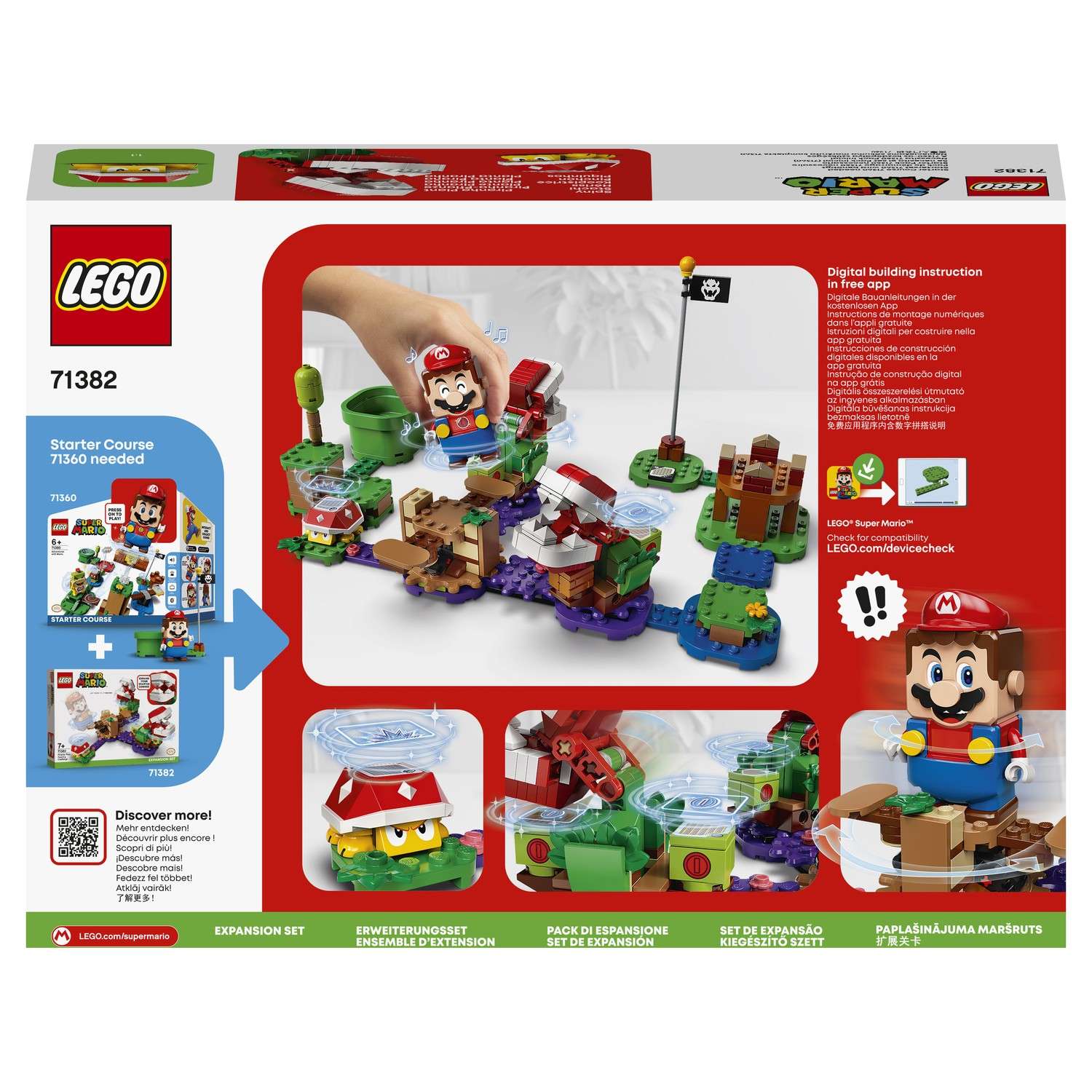 Конструктор LEGO Super Mario Испытание растения-пираньи блочный - фото 3
