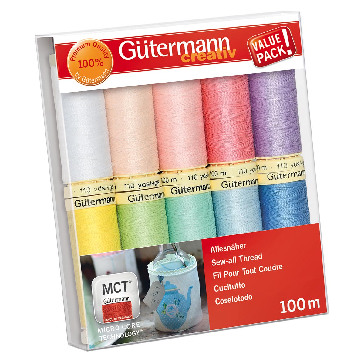 Нитки для шитья Sew-all Guttermann 100м 10шт - фото 2