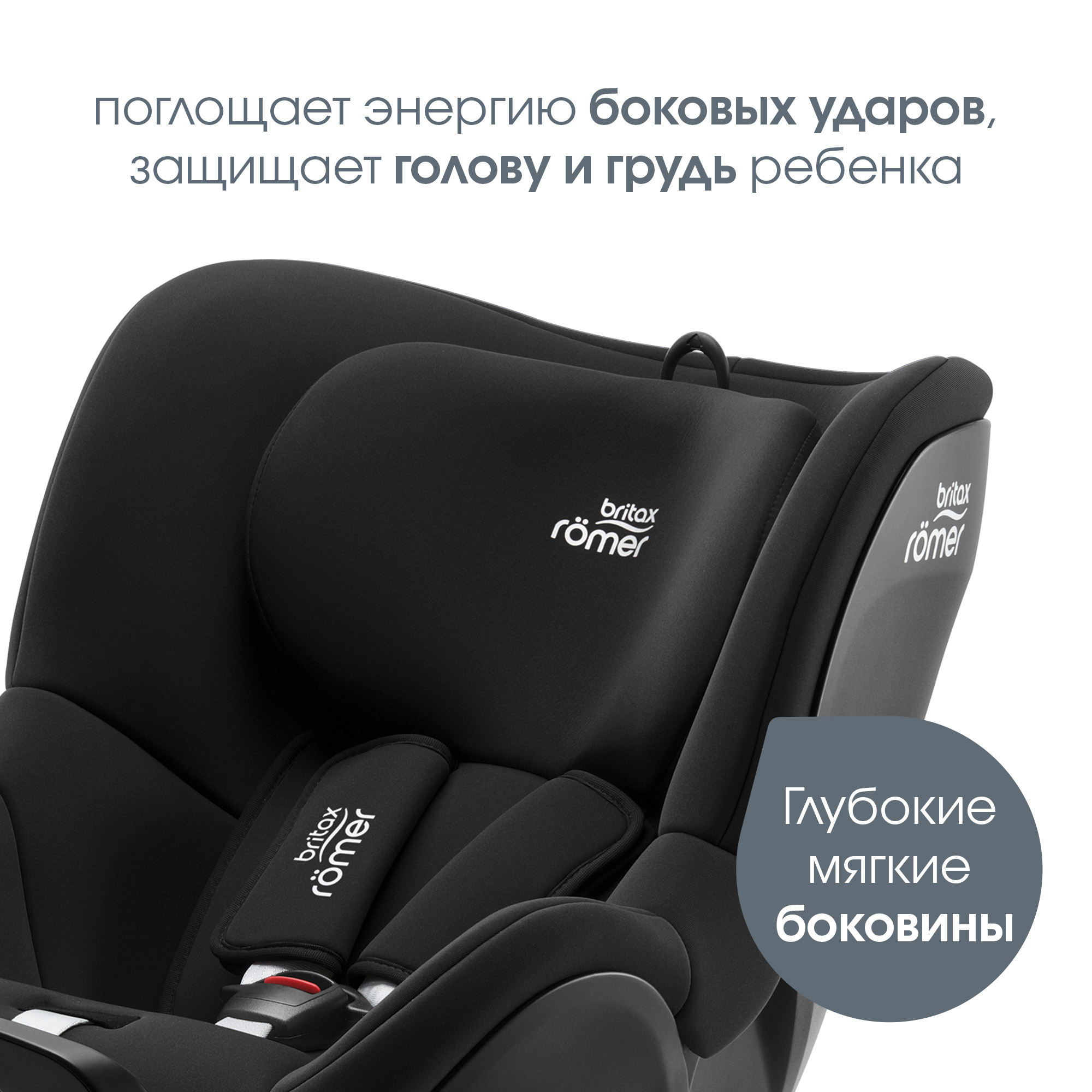 Автокресло Britax Roemer Dualfix Plus Space Black Isofix 0+/1 (0-18 кг) черный - фото 7
