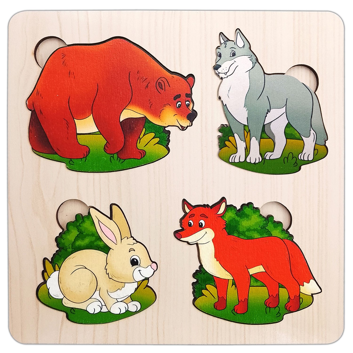 Игрушка Нескучные игры рамка-вкладыш Больше-меньше Дикие животные - фото 9
